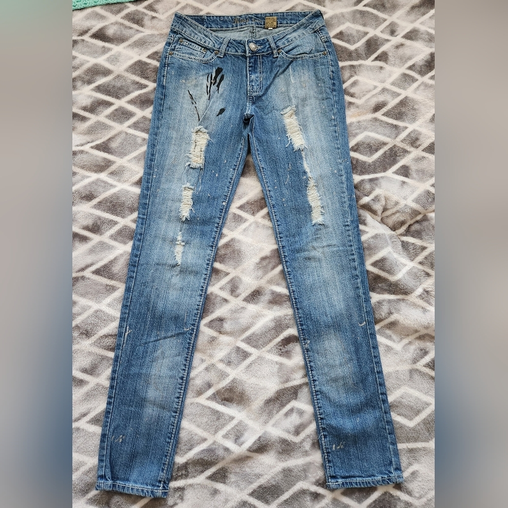 KMJ ripped and styled skinny jeans